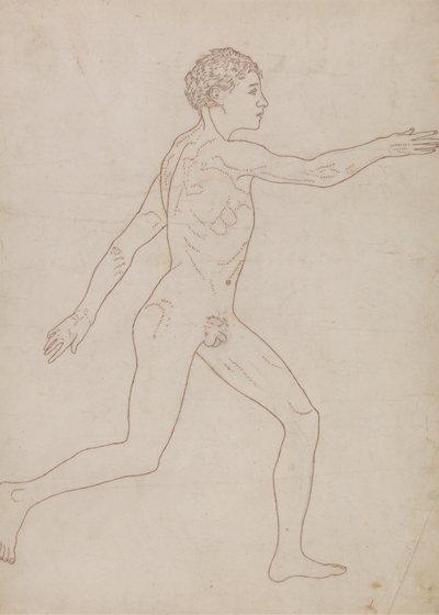Människofigur, sidovy (översiktsstudie i omvänd tabell VIII) av George Stubbs