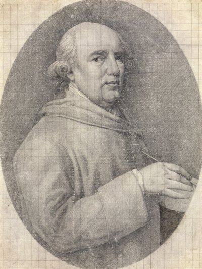 Studera för ett självporträtt i emalj av George Stubbs