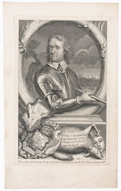 ?1653 Oliver Cromwell Lord Protector av England Skottland och Irland? av George Vertue
