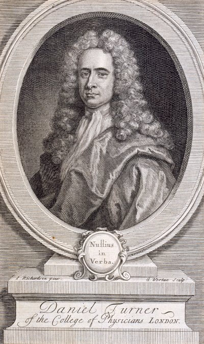 Daniel Turner, MD, LRCP, läkare, 1717 av George Vertue