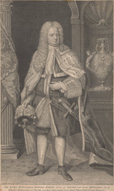 Edward Harley, 2nd Earl of Oxford och Earl of Mortimer av George Vertue
