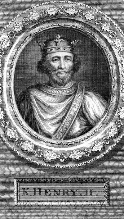 Henrik II, kung av England. av George Vertue