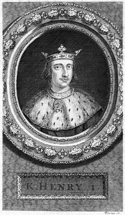 Henrik I, kung av England. av George Vertue