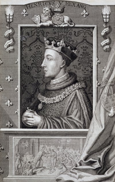 Henry V (1387-1422), efter en målning i Kensington Palace av George Vertue