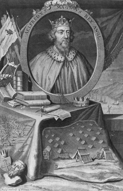 Kung Alfred, 1733. av George Vertue