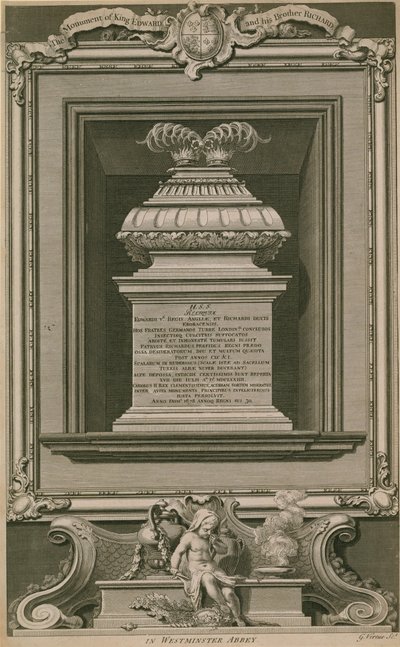 Prinsarna i tornet monument av George Vertue