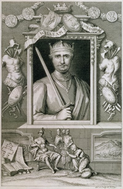 Vilhelm I Erövraren (1027-87) kung av England från 1066, graverad av konstnären (gravyr) av George Vertue