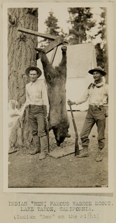 Indiska "Ben", berömd Washoe Scout. Lake Tahoe, Kalifornien av George W. Ingalls