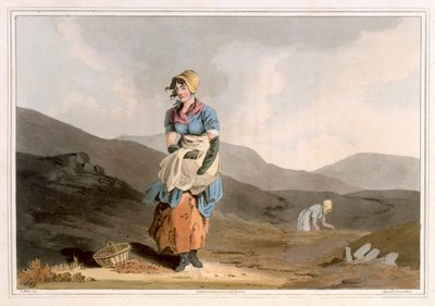 The Cranberry Girl, graverad av Robert Havell den äldre, publicerad 1814 av Robinson and Son, Leeds av George Walker