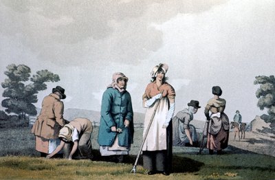 Lowkers - kvinnor som renade majs, 1814 av George Walker of Seacroft