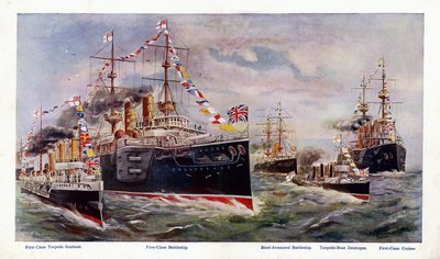 Royal Navy (färg litho) av George Washington Lambert