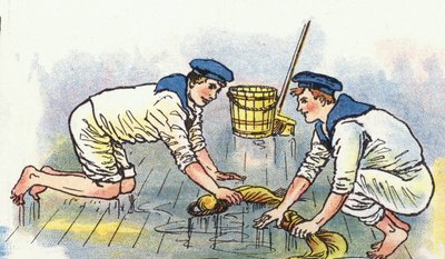 Svabba däcken (färg litho) av George Washington Lambert