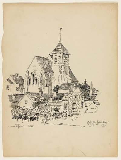 Kyrka i Montigny-Sur-Loing, Frankrike, Reseskiss av George Washington Maher