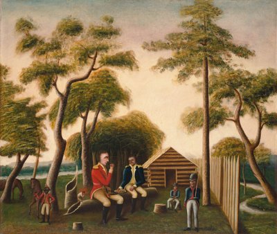 Marion festar den brittiska officeren på sötpotatis, 1848. av George Washington Mark