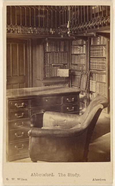 Abbotsford. Arbetsrummet. av George Washington Wilson
