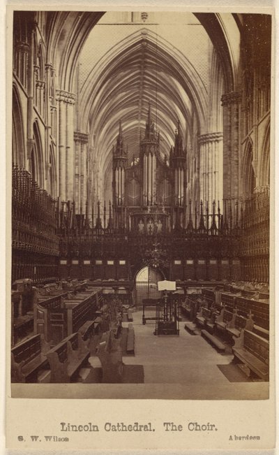 Lincoln Cathedral. Kören. av George Washington Wilson