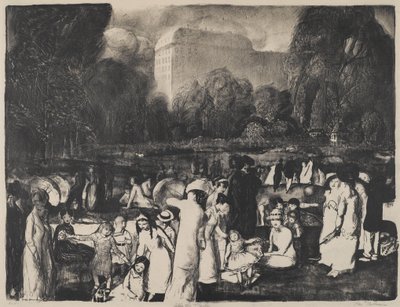 I parken, ljus, 1916 av George Wesley Bellows