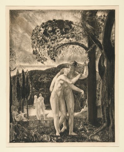 Älskare viskade fortfarande i skymningen av George Wesley Bellows