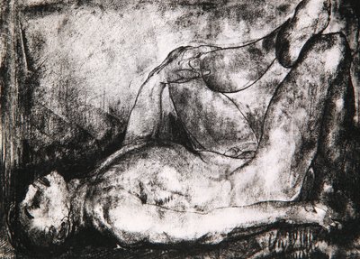 Man på ryggen, naken, ca 1916 av George Wesley Bellows
