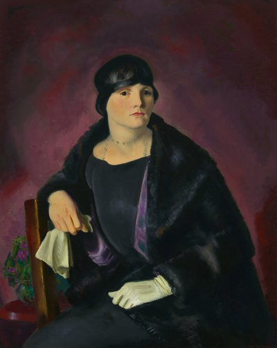Porträtt av Mrs Walter Richter (olja på duk) av George Wesley Bellows