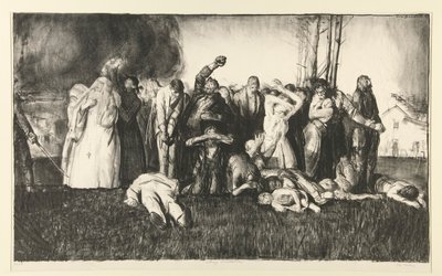 Village Massacre eller Massacre at Dinant, från WAR-serien av George Wesley Bellows