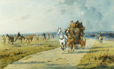 En framtida Derbyvinnare på Downs nära Marlborough av George Wright