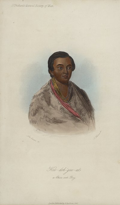 Hee-doh-?gee-ats, A Chin-ook Boy (akvatint) av George after Catlin