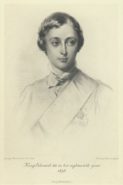 Prinsen av Wales, den blivande kungen Edward VII, i sitt artonde år, 1858 av George after Richmond