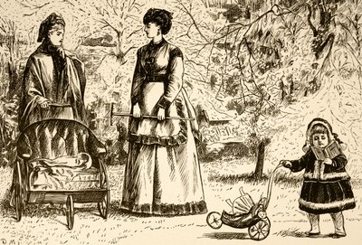 En tecknad film med titeln "Arv eller envisionist?". Illustrerad av George du Maurier (1834-1896), en fransk-brittisk serietecknare och författare av George du Maurier