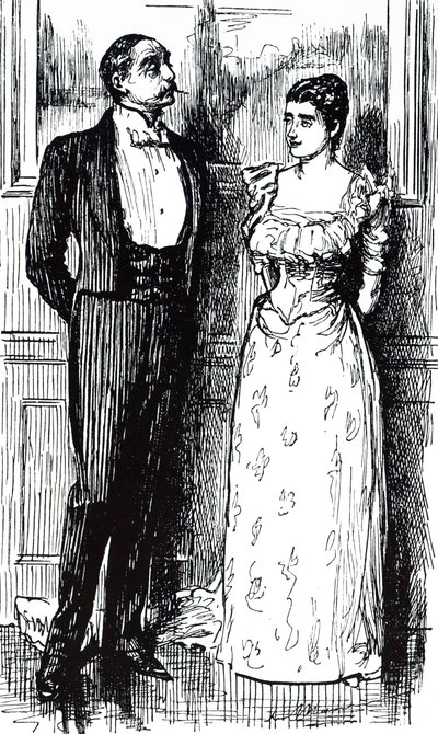 En tecknad film med titeln "Psykiskt samhälle". Illustrerad av George du Maurier (1834-1896), en fransk-brittisk serietecknare och författare av George du Maurier