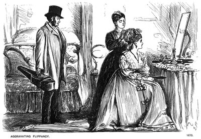 Försvårande flippans, 1870 1891. av George du Maurier