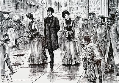 En inspektion av de lägre beställningarna. Av George du Maurier (1834-1896), en fransk-brittisk serietecknare och författare av George du Maurier