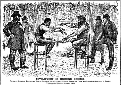 Utveckling av mesmerisk vetenskap, 1883 av George du Maurier