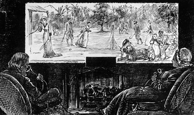 George du Maurier skildrar sin vision av tillämpningen av Edisons telefonoskop av George du Maurier