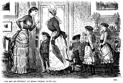Det är inte så svårt att prata franska, trots allt, 1882 1891. av George du Maurier