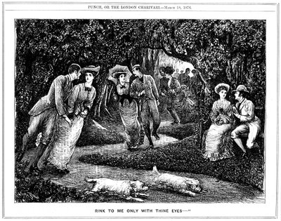 Rink to me only with your eyes, 1876. av George du Maurier