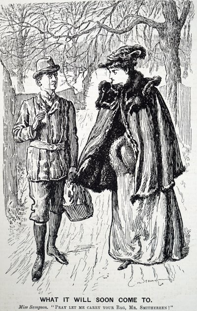 Den moderna kvinnans beteenden. av George du Maurier