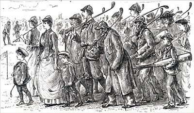 Golfens växande popularitet. av George du Maurier