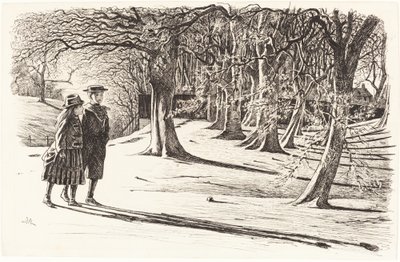 Två barn i snön av George du Maurier