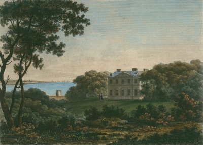 House of Andrew Robert Drummond, Cadland park, Hampshire, graverad av William Watts (1752-1851) av George the Younger Barret