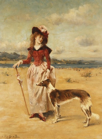 På stranden, av George van den Bos