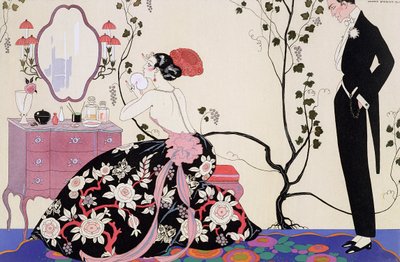 Den rygglösa klänningen, graverad av Henri Reidel av Georges (after) Barbier