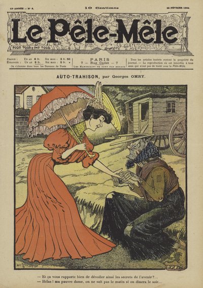 Självförräderi. Illustration för Le Pele-Mele, 1906 av Georges Antonin Henri Mory