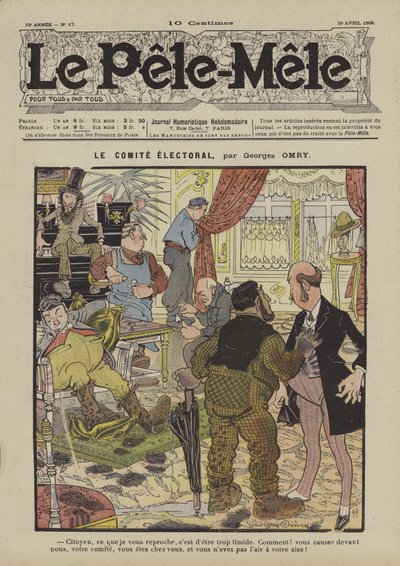 Valnämnden. Illustration för Le Pele-Mele, 1906 av Georges Antonin Henri Mory