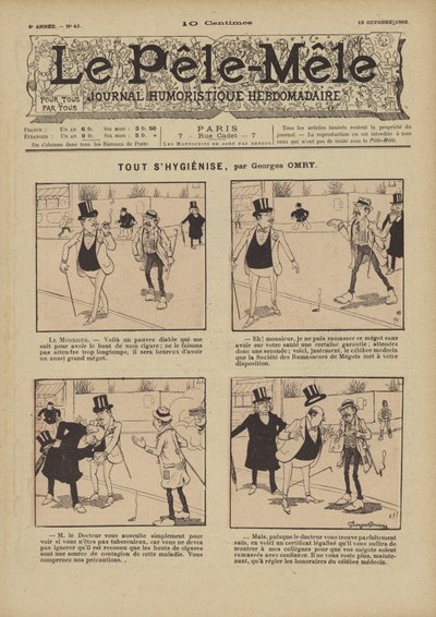 Sanera allt. Illustration för Le Pele-Mele, 1902 av Georges Antonin Henri Mory