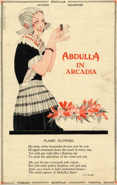Abdulla cigaretter, 1920-talet av Georges Barbier