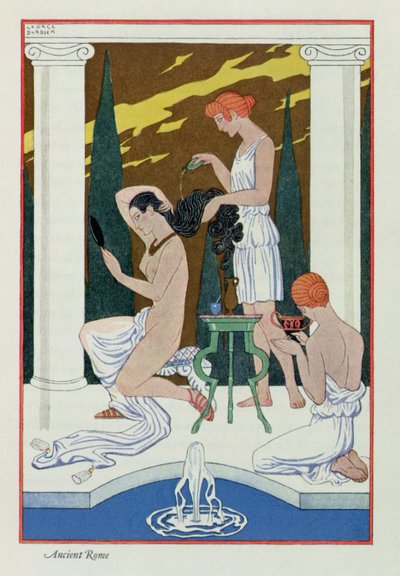 Ancient Rome, från "The Art of Parfume", pub. 1912 (pochoirtryck) av Georges Barbier