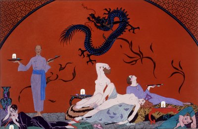 At the House of Pasotz, ca 1921 (pochoir-tryck) av Georges Barbier
