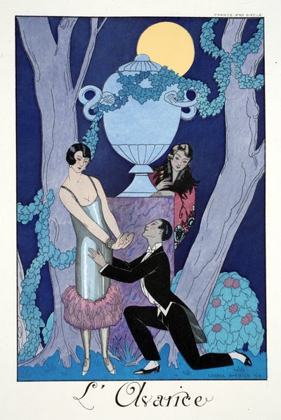 Avarice, från "Falbalas and Fanfreluches, Almanac of Present, Past and Future Modes" av Georges Barbier