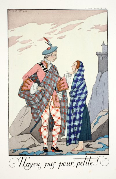 Var inte rädd, lilla!, från "Falbalas & Fanfreluches, Almanac of Present, Past and Future Modes" av Georges Barbier